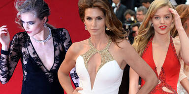 Stars in Cannes: Cara Delevingne, Cindy Crawford, Georgia May Jagger