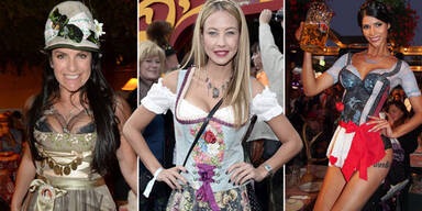 Christine Neubauer, Alessandra Pocher, Micaela Schäfer am Oktoberfest in München