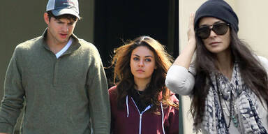 Asthon Kutcher & Mila Kunis, Demi Moore