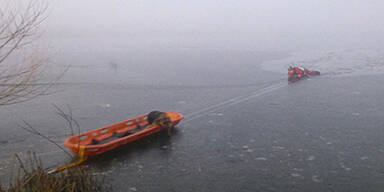 Mann (24) brach auf zugefrorenem Teich ein