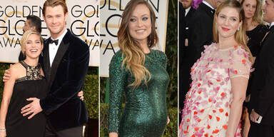 Golden Globes: Stolze Mamas in spe