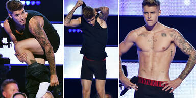 Justin Bieber: Spontane Stripshow