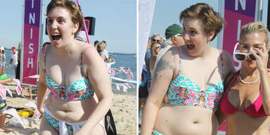 Lena Dunham: Charity-Paddling