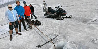 M&auml;dchen bei Sturz in Gletscherspalte verletzt