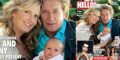 Rod Stewart & Penny Lancaster zeigen ihr Baby in Hello!