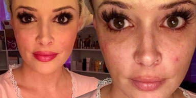 Daniela Katzenberger geschminkt & ungeschminkt