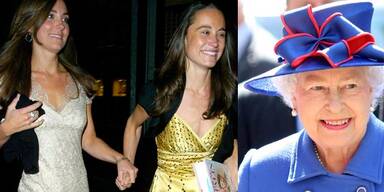 Kate Middleton & Schwester Pippa, Queen Elizabeth