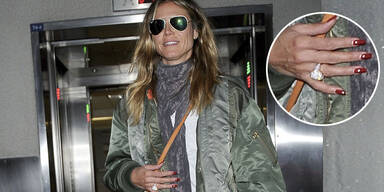 Heidi Klum mit fettem Klunker