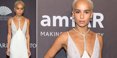 Zoe Kravitz l&auml;sst die Nippel blitzen