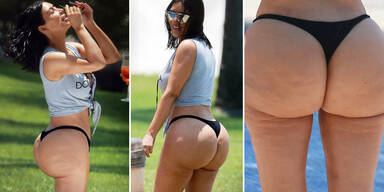 Kim Kardashians Po&acute;-Show im knappen H&ouml;schen