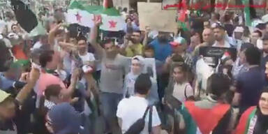 Eklat bei Pal&auml;stinenser-Demo in Wien