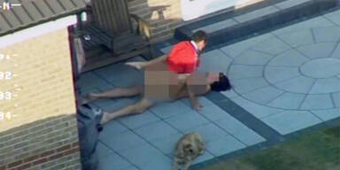 Polizist filmt P&auml;rchen beim Outdoor-Sex