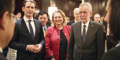 Kanzler, Bundespr&auml;sident und FP-Au&szlig;enministerin in New York