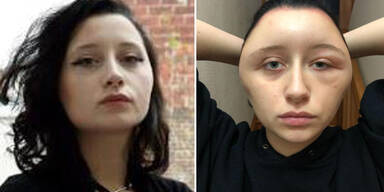 Sie f&auml;rbt sich die Haare, dann bl&auml;ht sich Gesicht auf