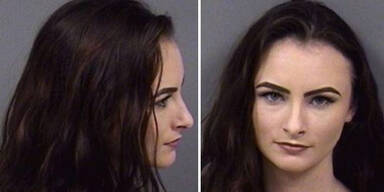 Junge Frau zerquetscht ihrem Freund den Hoden