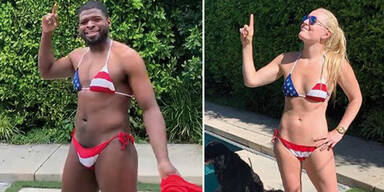 Wem steht's besser? Vonn-Freund im Bikini