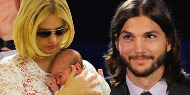 January Jones mit Sohn Xander; Ashton Kutcher