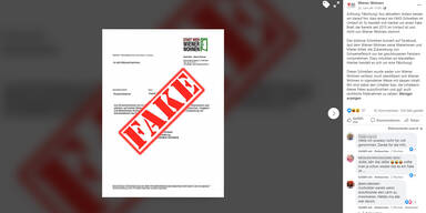 Fake Brief Wiener Wohnen