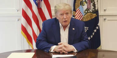 Trump mit Corona bei Videoansprache