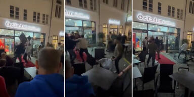 Massenschlägerei vor Kebab-Laden