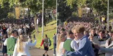 Irre Videos zeigen, wie Oktoberfest gestürmt wird