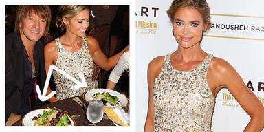 Denise Richards schaut auf die Linie