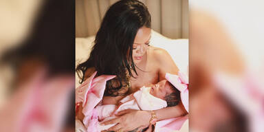 Rihanna mit Baby