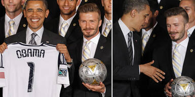 David Beckham zu Besuch bei Barack Obama