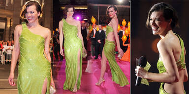 Milla Jovovich in Neon am Life Ball!