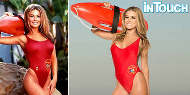 Carmen Electra posiert im Baywatch-Badeanzug
