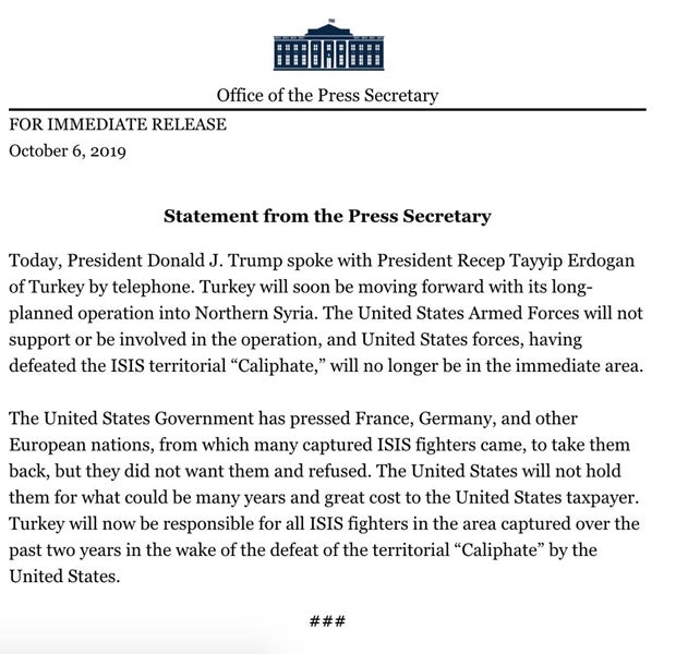 Trump lässt Erdogan freie Hand: Invasion steht bevor