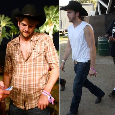 Ashton Kutcher als Cowboy auf Musikfestival 