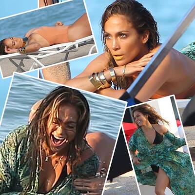 Jennifer Lopez zeigt Haut am Set