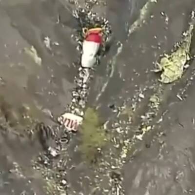 Die Wrackteile des Airbus