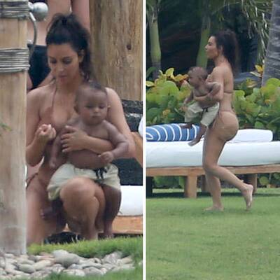 Kim Kardashian: Badetag mit Kids