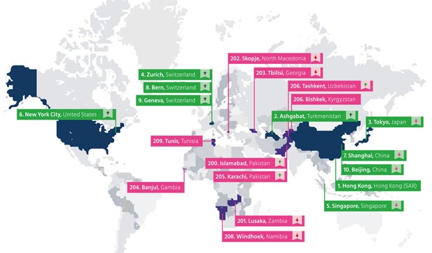 Ranking: Das sind die teuersten Städte der Welt