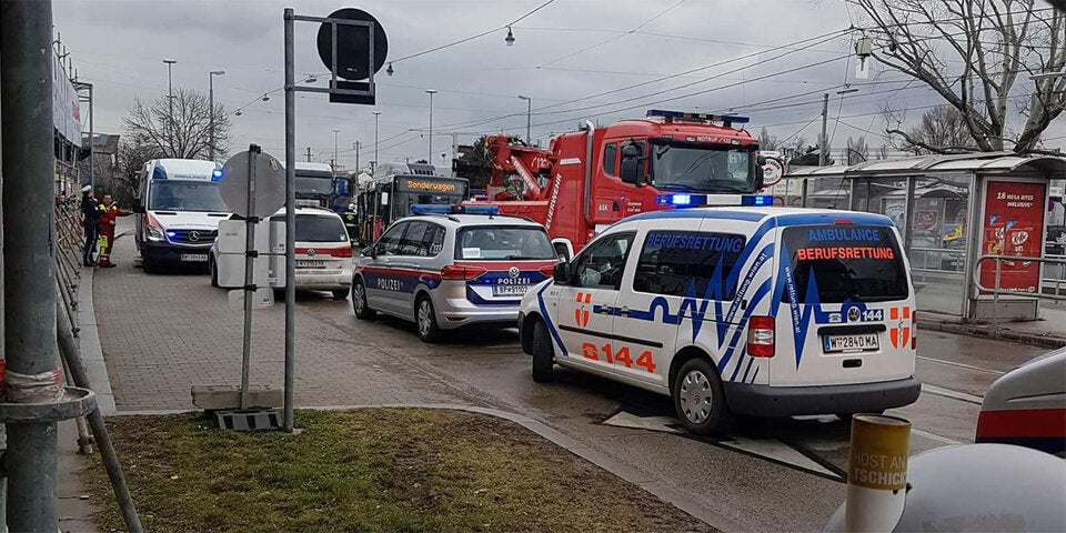 Wiener Linien Bus Unfall Donaustadt