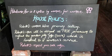 In diesem Cafe werden M&auml;nner offiziell diskriminiert