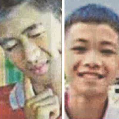 Sompong Jaiwong (13),  großer England-Fan (li.) und Mongkol Boonpiam  (14), noch neu im Team (re.).