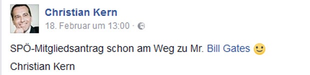 Kern will Bill Gates in die SPÖ holen