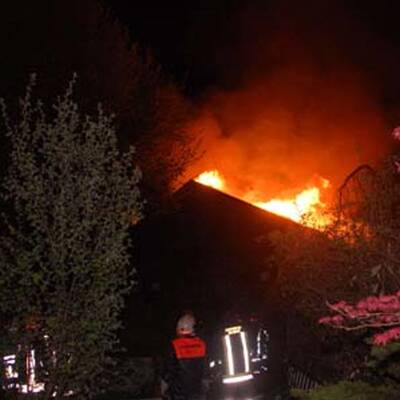 Großbrand auf Burg Klamm