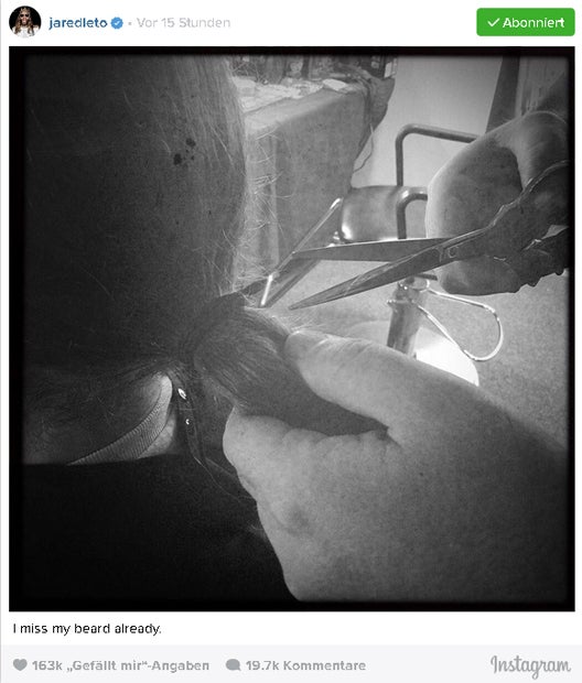 Jared Leto lässt Haare schneiden