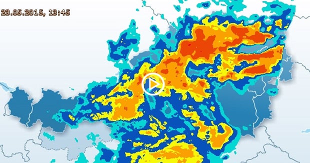 Tief Erik überflutet das Land