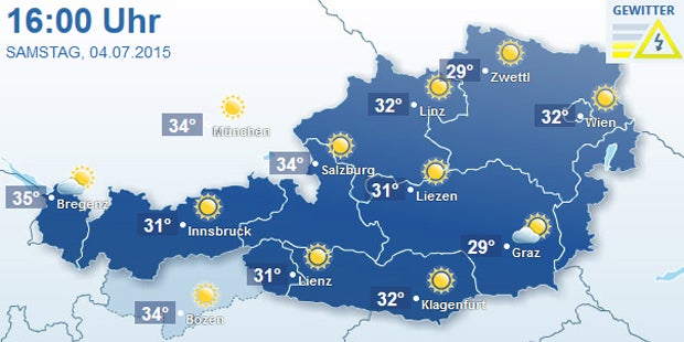 Knapp 37 Grad in Wien und Niederösterreich
