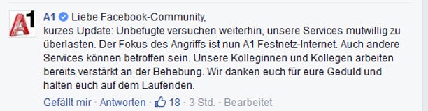 A1 weiterhin im Visier von Hacker-Attacken