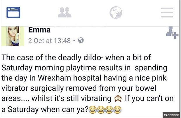 Das sagt die Frau, der ein Vibrator steckenblieb