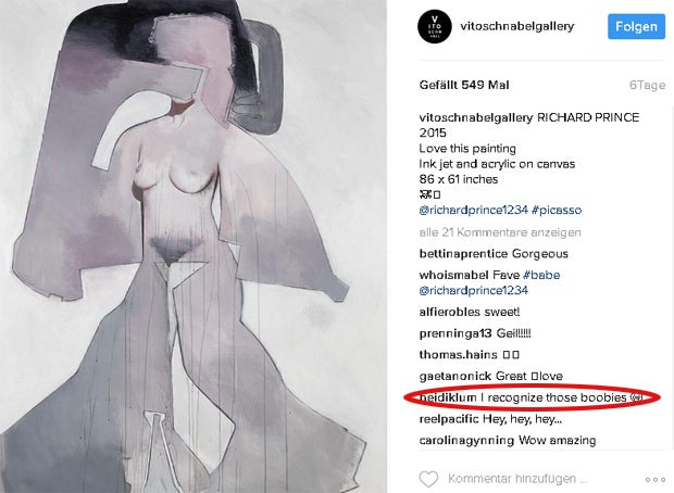 Heidi Klums Brüste als Kunstwerk