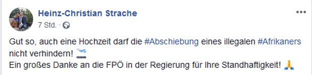 So reagiert HC Strache auf die Festnahme am Traualtar