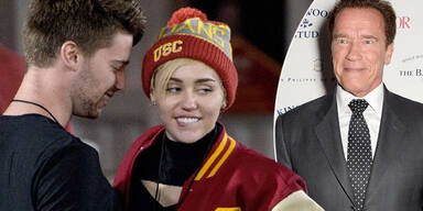 Miley Cyrus, Arnold Schwarzenegger, Patrick Schwarzenegger