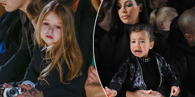 Harper Beckham & North West bei New York Fashion Week